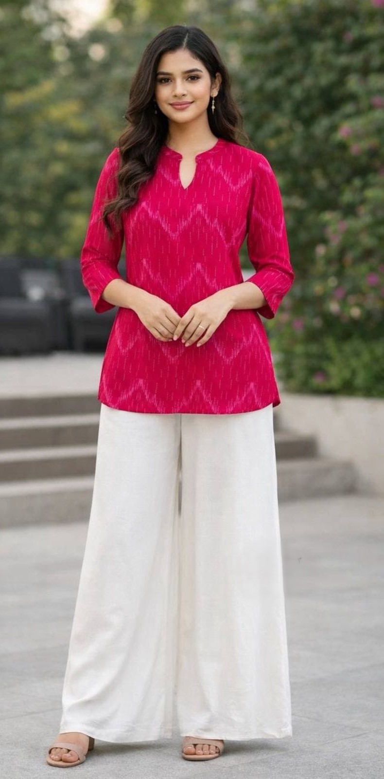 Zamkudi Rayon Co-Ord Set With Digital Print